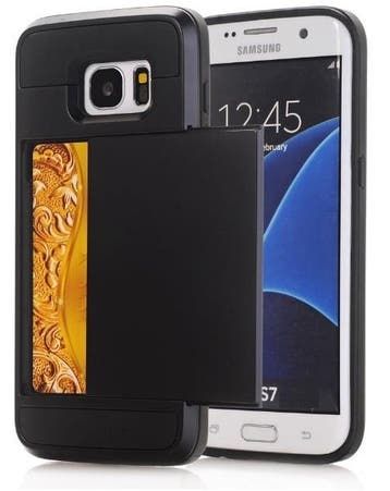 Galaxy S7 Slide Armor Hoesje Met Pashouder, Ophalen of Verzenden, Nieuw
