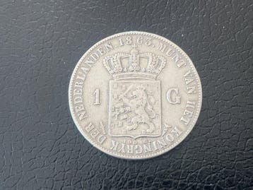 Nederland. Willem III. 1 Gulden 1863 (Zonder minimumprijs)