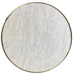 Bistro terrastafel marmerlook 60 rond tafelblad met messing, Ophalen of Verzenden, Nieuw in verpakking, Meubilair