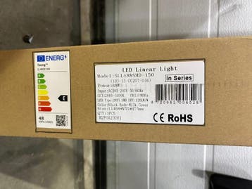 Led Linear light, SLL48WSMD-150, zwart, 1498x55x75mm, Tuin en Terras, Nieuw