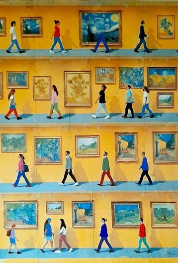 Giorgio Stocco - Al museo 2a- opera unica