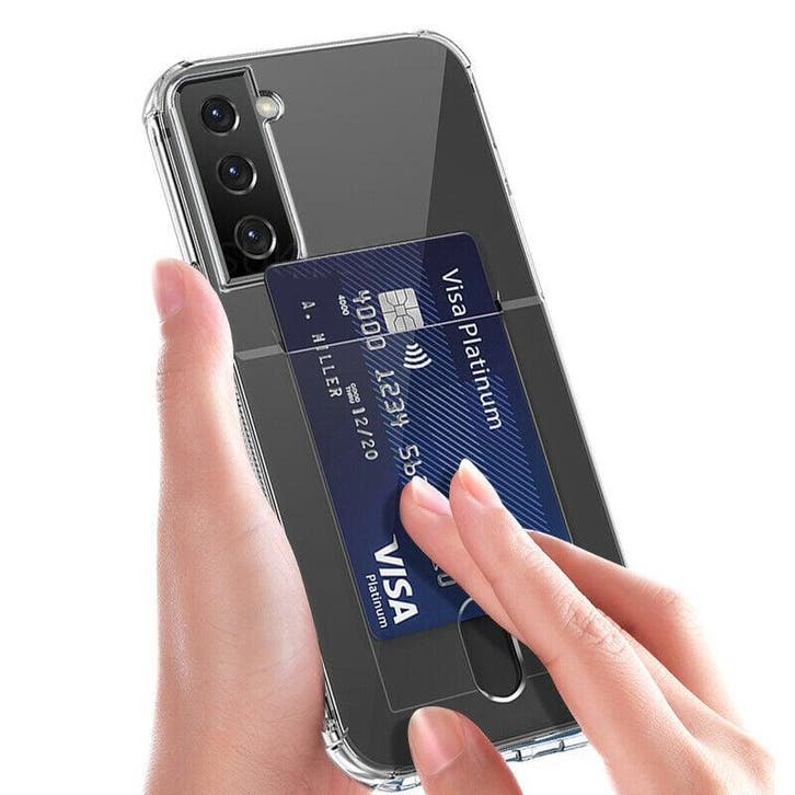 Galaxy S21 Transparant TPU Hoesje Met Pasjesvakje, Telecommunicatie, Mobiele telefoons | Hoesjes en Frontjes | Samsung, Nieuw