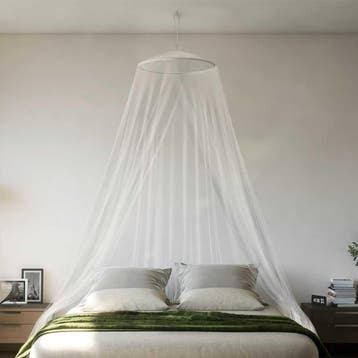 vidaXL Klamboe voor bed A-vorm 156 mesh 1270 cm Polyester, Verzenden, Nieuw, Wit