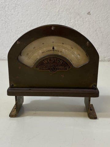 Werkgereedschap - Zeldzame antieke milliammeter Weston Model