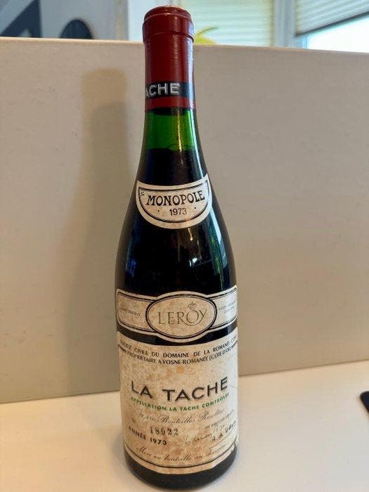 1973 Domaine Leroy, La Tache - Bourgogne Grand Cru - 1 Fles, Verzamelen, Wijnen