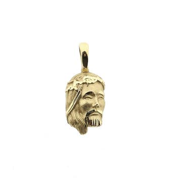 Gouden hanger van Jezus met een doornenkroon, Ophalen of Verzenden, Gebruikt, Goud, Overige merken