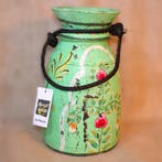 melkpot handbeschilderd origineel duurzaam cadeau groen, Huis en Inrichting, Woonaccessoires | Vazen, Ophalen of Verzenden, Nieuw