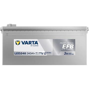 Varta LED240 accu 12 volt 240 ah Dual Purpose EFB, Ophalen of Verzenden, Nieuw