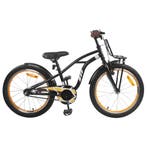 vidaXL Kinderfiets 22 Inch voor 7-12 jaar oud Zwart, Verzenden, Nieuw
