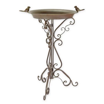 AN IRON BIRD BATH, BROWN (Beeldjes - Decoratie, Interieur), Verzenden, Nieuw