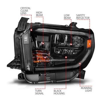 ANZO 14-21 Toyota Tundra (OE Halogen w/LED DRL) LED Crystal, Ophalen of Verzenden, Nieuw