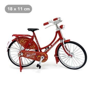 Miniatuur fiets rood vintage 18 x 11 cm, Ophalen of Verzenden, Nieuw