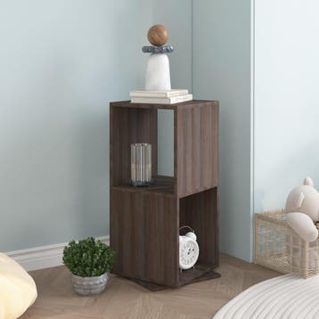 vidaXL Draaikast 34,5x34,5x75,5 cm spaanplaat grijs en, Minder dan 50 cm, Verzenden, Nieuw, Minder dan 100 cm