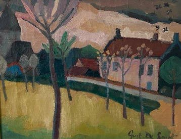 Gustave De Smet ( 1877 - 1943 ) - Zicht op Deurle, Antiek en Kunst