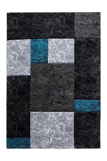 Modern Vloerkleed | Hawaii | Tegels | Turquoise | 200x290 cm, Verzenden, Nieuw