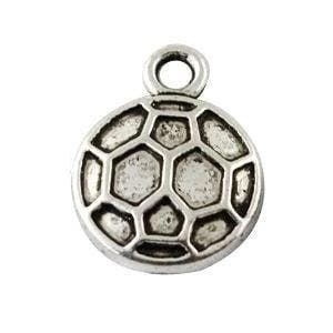 5 x Voetbal Antiek Zilver 15x11 mm (Bedels), Ophalen of Verzenden, Nieuw, Bedel