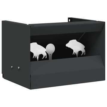 vidaXL Kogel Trap Box Zwart 29 x 22 x 20 cm Staal, Sport en Fitness, Verzenden, Nieuw