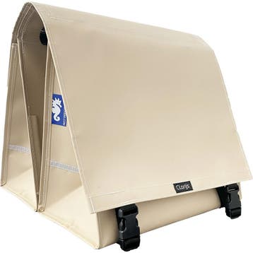 Clarijs Dubbele Fietstas XL PVC 46L matt zand, Verzenden, Nieuw