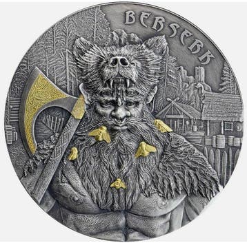 Germania. 10 Mark 2019 The Warriors -Berserk, 2 Oz (.999)