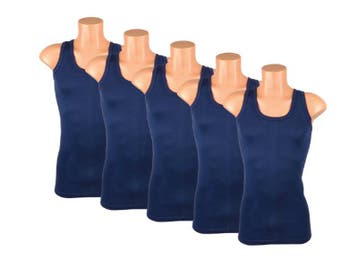 5 stuks Bonanza hemd - Regular - 100% katoen - Donkerblauw, Verzenden