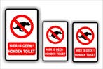 Geen hondentoilet sticker set 3 stuks (019.01), Verzenden, Nieuw, Overige typen