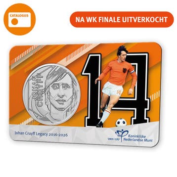 Johan Cruyff Legacy 2016–2026  – Penning in coincard, Postzegels en Munten, Verzenden