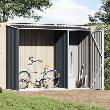 Brandhoutschuur 245x98cm | Retourdeal 35% Korting, Tuin en Terras, Ophalen of Verzenden, Zo goed als nieuw, Metaal, Overige typen