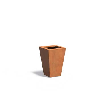 Cortenstaal plantenbak taps 40x40x60cm - Met bodem, Tuin en Terras, Bloembakken en Plantenbakken, Minder dan 60 cm, Vierkant, Nieuw