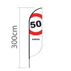 Proflag Beachflag Convex S-60 x 240 cm - Sarah - Vlag Los, Ophalen of Verzenden, Nieuw