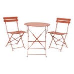 Bistroset | Decoris | 3-delig (Inklapbaar, Staal, Bruin), Verzenden, Nieuw