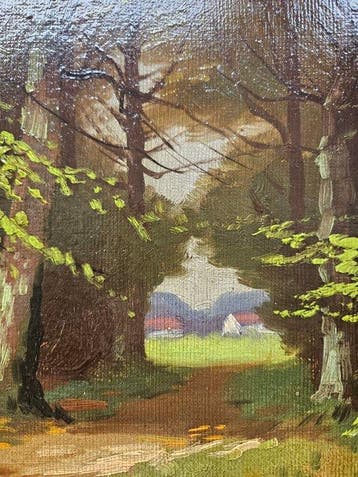 Franz van der Glas (1878-1964) - Zomers landschap met een