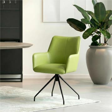 Set van 10 Leren draaibare eetkamerstoelen Wave - Toledo, Huis en Inrichting, Stoelen, Ophalen of Verzenden, Nieuw, Leer, Vijf, Zes of meer stoelen