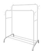 Dubbel Rails Staand Kledingrek met Planken, Verzenden, Nieuw