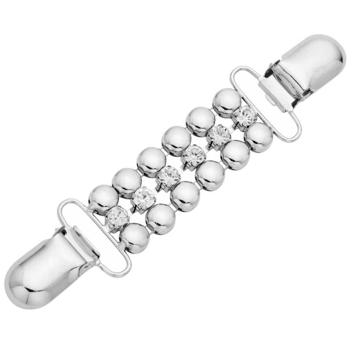 Fako Bijoux - Vestsluiting - Vestclip - Bolletjes - Kristal, Sieraden, Tassen en Uiterlijk, Broches, Verzenden