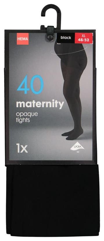 HEMA Zwangerschapspanty opaque 40 denier zwart, Kleding | Dames, Verzenden, Nieuw