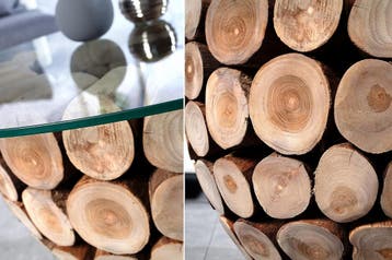 Handgemaakte salontafel PURE NATURE 70cm massief teakhout, Huis en Inrichting, Ophalen of Verzenden, Nieuw