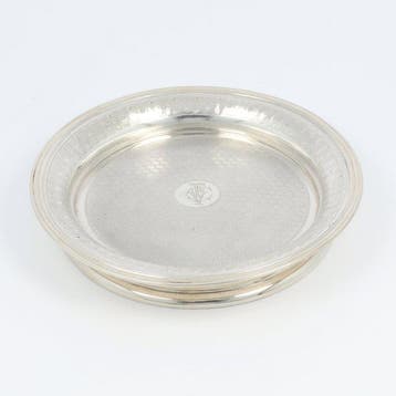 Flessenbak (1850-1900) - Flessenonderzetter - .833 zilver, Antiek en Kunst