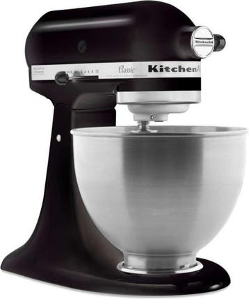 KitchenAid 5K45SSEBM Classic Keukenmachine - Mat Zwart, Witgoed en Apparatuur, Keukenmixers, Ophalen of Verzenden, Nieuw