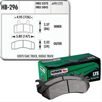 HAWK LTS Brake Pads Front RAM 2500/3500 94/99 Dana 44, Ophalen of Verzenden, Nieuw
