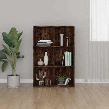 vidaXL Boekenkast/dressoir 66x30x98 cm bewerkt hout gerookt, Huis en Inrichting, Kasten | Boekenkasten, Verzenden, Nieuw, 50 tot 100 cm