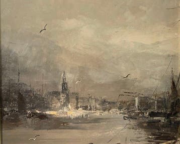 Piet Kegge (XX) - Amsterdamse waterkant