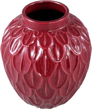 PTMD Bloempot Kobee van keramiek - Rood - 30 x 30 x 35 cm, Ophalen of Verzenden, Nieuw