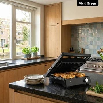 Tosti Apparaat Contactgrill XXL - 2000W Tosti Ijzer & Panini, Verzenden, Zo goed als nieuw