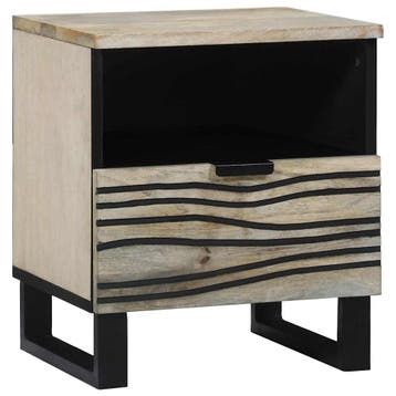 vidaXL Nachtkastje Wit 40 x 33 x 46 cm Bewerkt hout, Minder dan 45 cm, Verzenden, Nieuw, Minder dan 55 cm