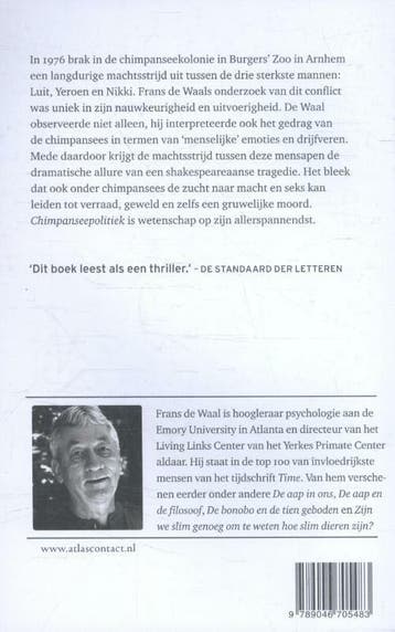 Chimpanseepolitiek 9789046705483 Frans de Waal, Verzenden, Gelezen, Frans de Waal
