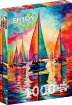 Colorful Sailboats Puzzel (1000 stukjes) | Enjoy Puzzle -, Verzenden, Nieuw