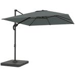 Alu Ampelscherm Ø244cm Parasol Met Kruk Stand Waterafstotend, Verzenden