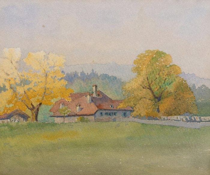 Ferdinand Hodler (1853-1918), scuola di - NO RESERVE -, Antiek en Kunst, Kunst | Schilderijen | Klassiek