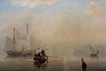 Alexandre Francia (1820–1884) - Stille wateren bij