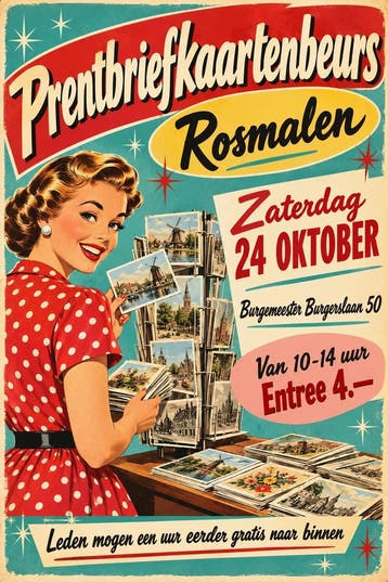 Prentbriefkaartenbeurs Rosmalen Zat.  24 Oktober N.V.V.P., Ophalen, Gelopen